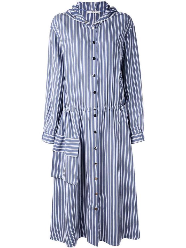 Tibi Twill Maxi Dress - Blue