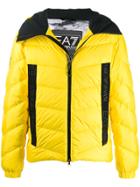 Ea7 Emporio Armani Logo Patch Down Jacket - Yellow