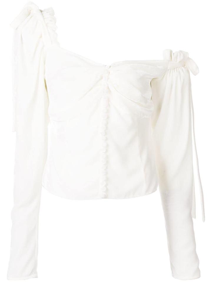 Magda Butrym Leticia Off Shoulder Top - White