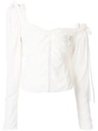 Magda Butrym Leticia Off Shoulder Top - White
