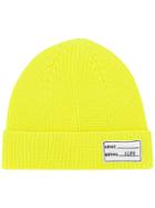 Lc23 Ribbed Knit Beanie Hat - Yellow