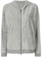 Salvatore Santoro Suede Hoodie - Grey