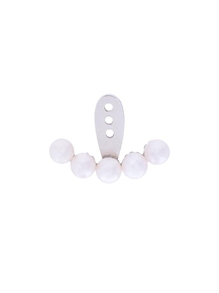 Yvonne Léon 18kt Gold 5 Petit White Pearls Ear Jacket - Metallic