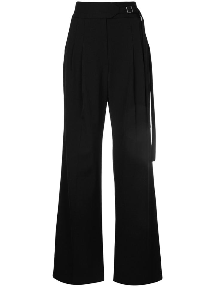 Cyclas Belted Flared Trousers - Black