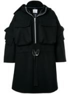 Takahiromiyashita The Soloist Oversized Zip Embellished Coat - Black