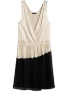 Burberry Silk Satin And Lace Sleeveless Dress - Neutrals