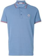 Moncler - Tri-tone Trim Polo Shirt - Men - Cotton - M, Blue, Cotton