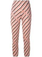 Pleats Please By Issey Miyake Stripe Pleated Trousers - Pink