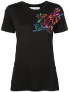 Prabal Gurung Sequined Paisley T-shirt - Black