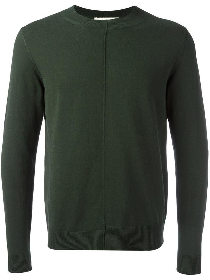 Marni Classic Crew Neck Jumper, Men's, Size: 52, Green, Cotton