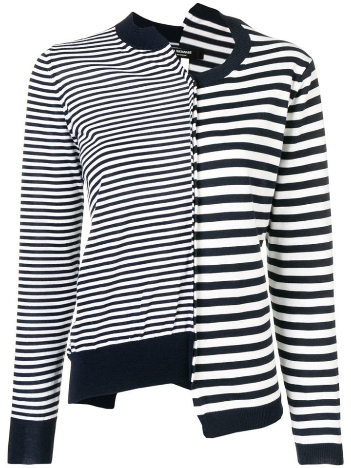 Junya Watanabe Asymmetric Striped Jumper - Blue