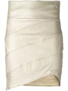 Alexandre Vauthier Asymmetric Skirt, Women's, Size: 38, Grey, Cotton/polyurethane/lyocell/rayon