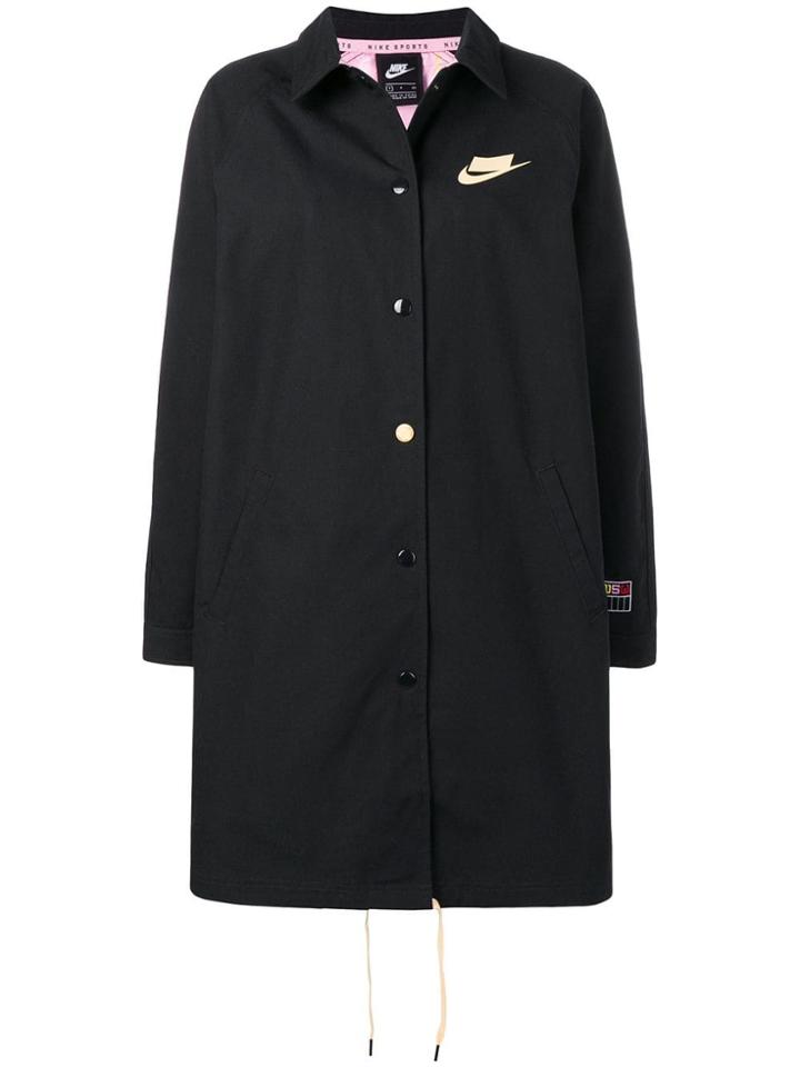 Nike Contrast Logo Parka - Black