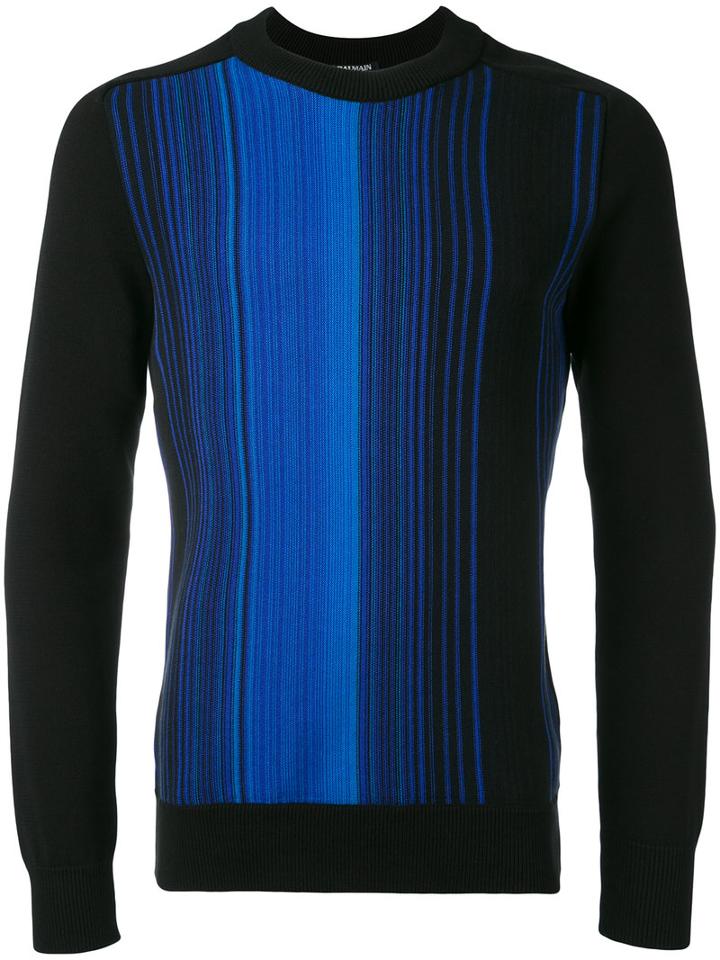 Balmain - Striped Pullover - Men - Cotton - S, Black, Cotton