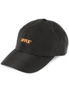 Affix Logo Embroidered Baseball Cap - Black