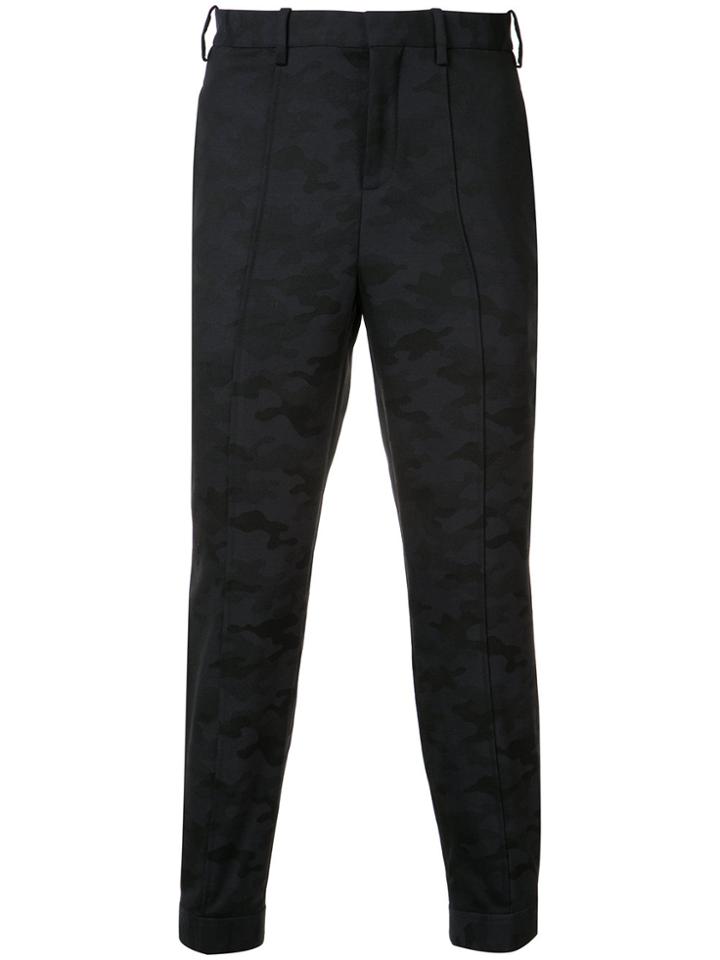 Neil Barrett Camouflage Tailored Trousers - Blue