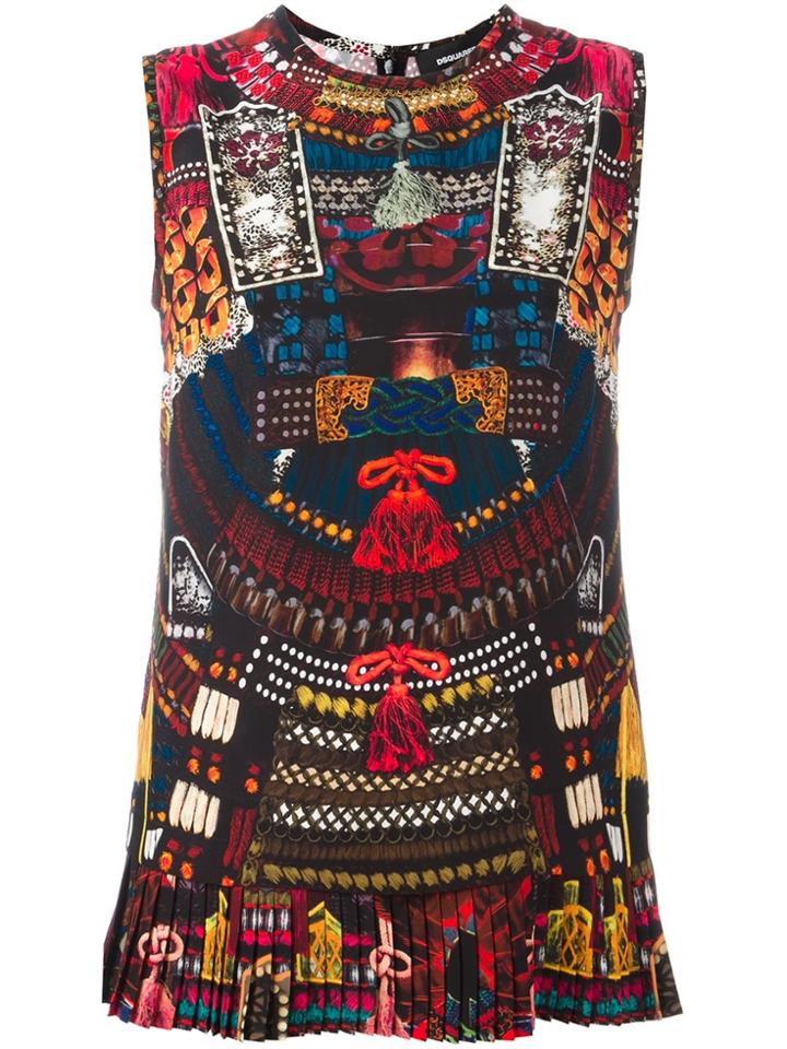 Dsquared2 'samurai' Print Tank Top - Multicolour