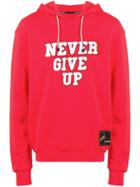 Roberto Cavalli Never Give Up Hoodie - Red