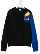 Fendi Kids Teen Two Tone Sweatshirt - Black