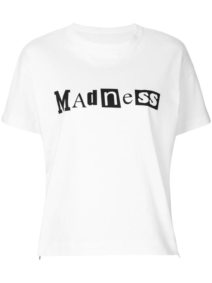 Sacai - Madness Slogan T-shirt - Women - Cotton - 1, White, Cotton