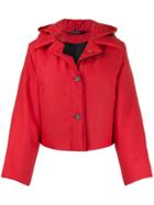 Kassl Editions Rubberised Cropped Puffer Jacket - Red