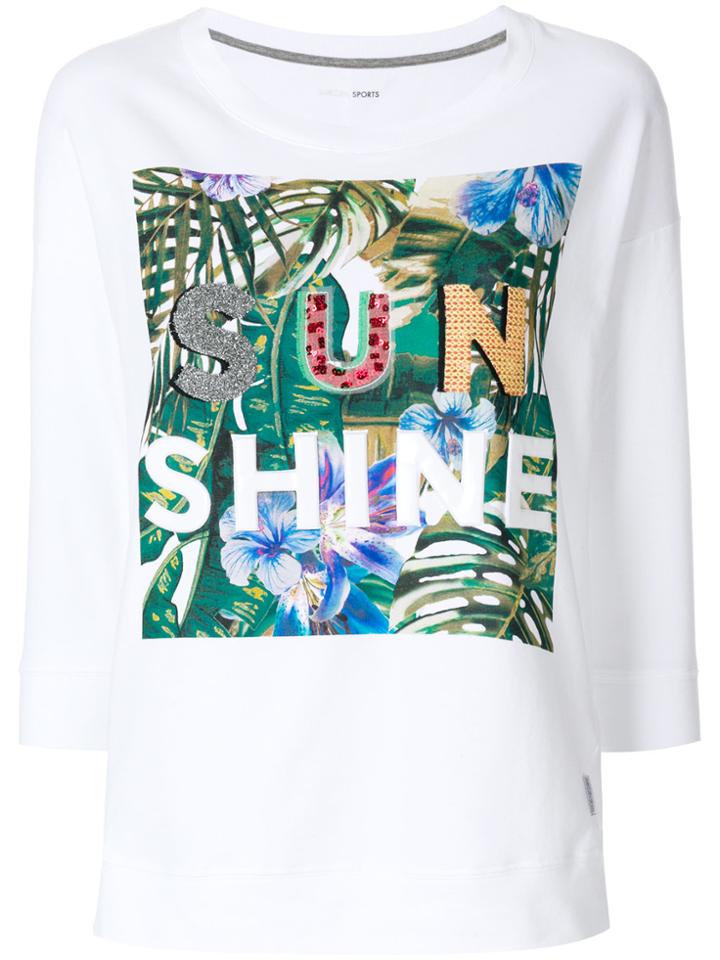Marc Cain Leaf Print T-shirt - White