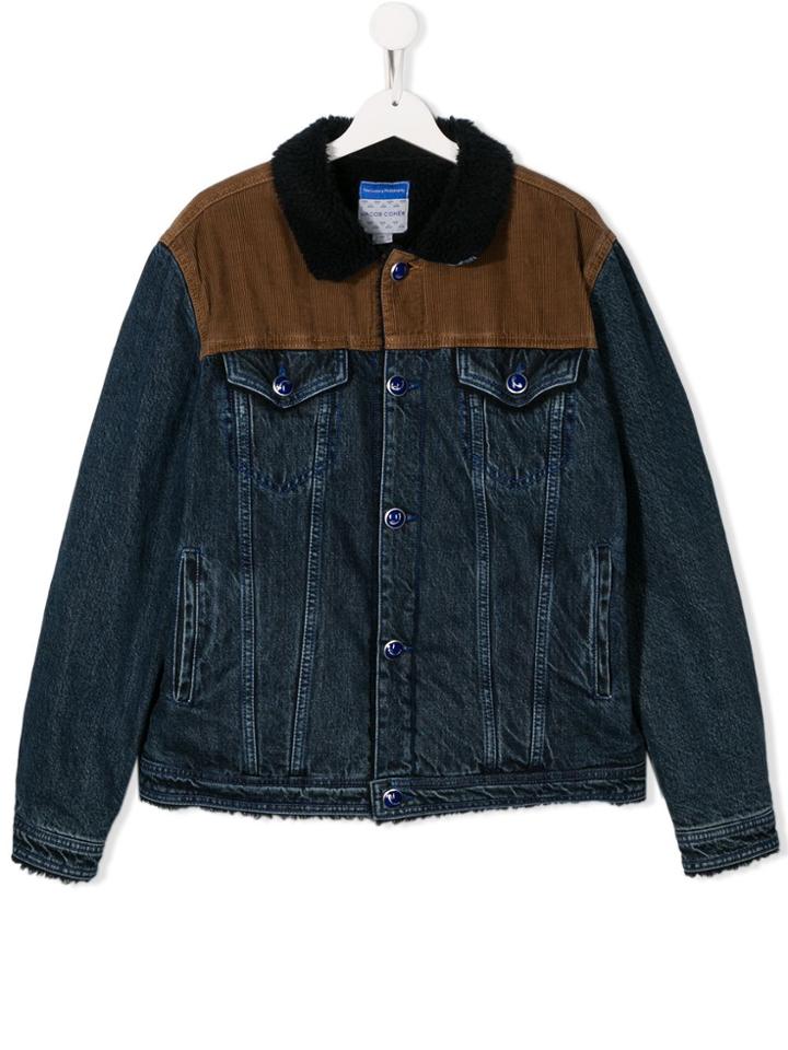Jacob Cohen Junior Teen Colour Block Denim Jacket - Blue