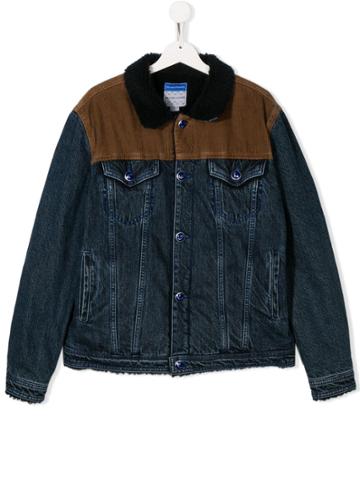 Jacob Cohen Junior Teen Colour Block Denim Jacket - Blue