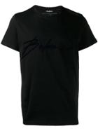 Balmain Velvet Logo T-shirt - Black