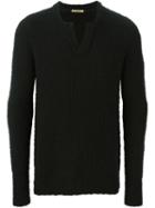Nuur V-neck Jumper, Men's, Size: 48, Black, Nylon/spandex/elastane/wool/polyacrylic