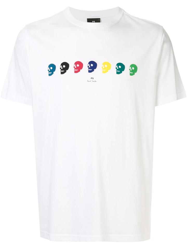 Paul Smith Multicoloured Skull Print T-shirt - Psm.01