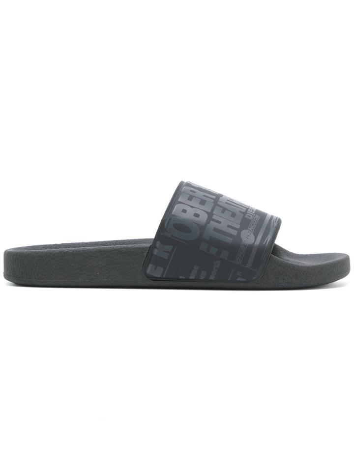 Diesel Samara Pool Slides - Black