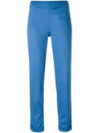 P.a.r.o.s.h. Slim Fit Trousers, Women's, Size: Xxl, Blue, Cotton/spandex/elastane