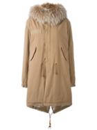 Mr & Mrs Italy Fur Collar Parka, Women's, Size: Medium, Brown, Cotton/lamb Skin/alpaca/racoon Fur