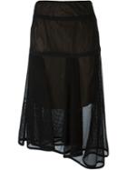 Kolor Asymmetric Skirt, Women's, Size: 2, Black, Cotton/nylon/polyester/polyurethane