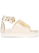 Ellery Metallic Ankle Strap Sandals
