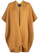 Voz Knitted Poncho - Yellow