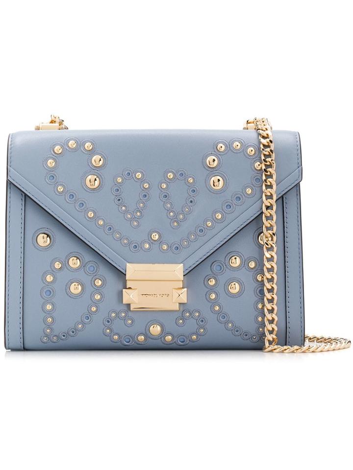 Michael Michael Kors Studded Shoulder Bag - Blue