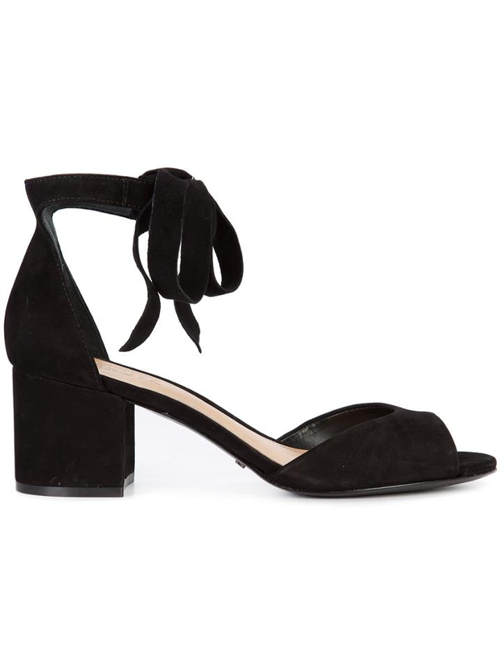 Schutz Nere Ribbon Sandals - Black