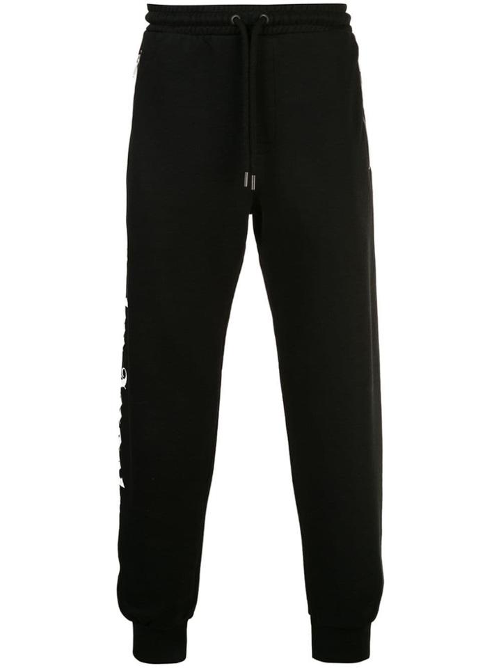 Palm Angels Side Logo Print Joggers - Black