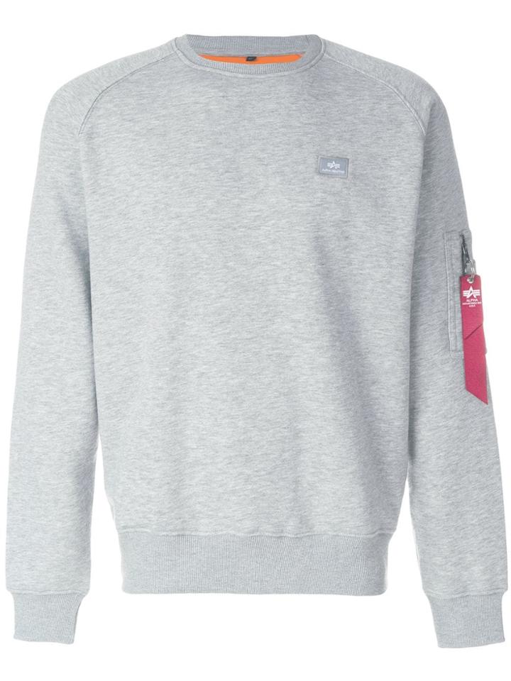 Alpha Industries Pocket Detail Sweatshirt - Grey