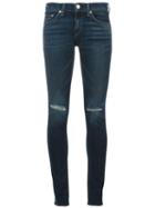 Rag & Bone /jean Skinny Distressed Jeans, Women's, Size: 25, Blue, Cotton/polyurethane