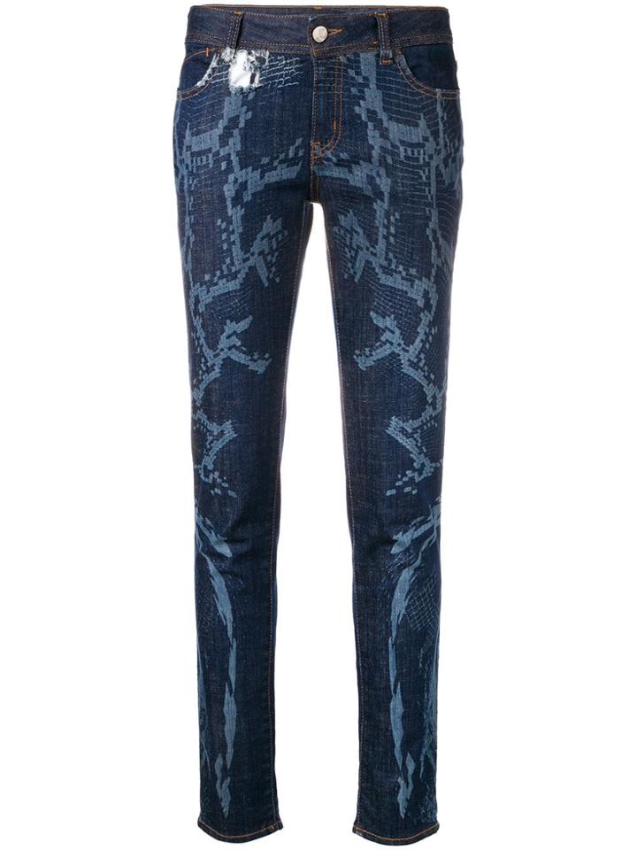 Just Cavalli Bleached Skinny Jeans - Blue