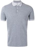 Brunello Cucinelli Panelled Polo Shirt, Men's, Size: Large, Grey, Cotton