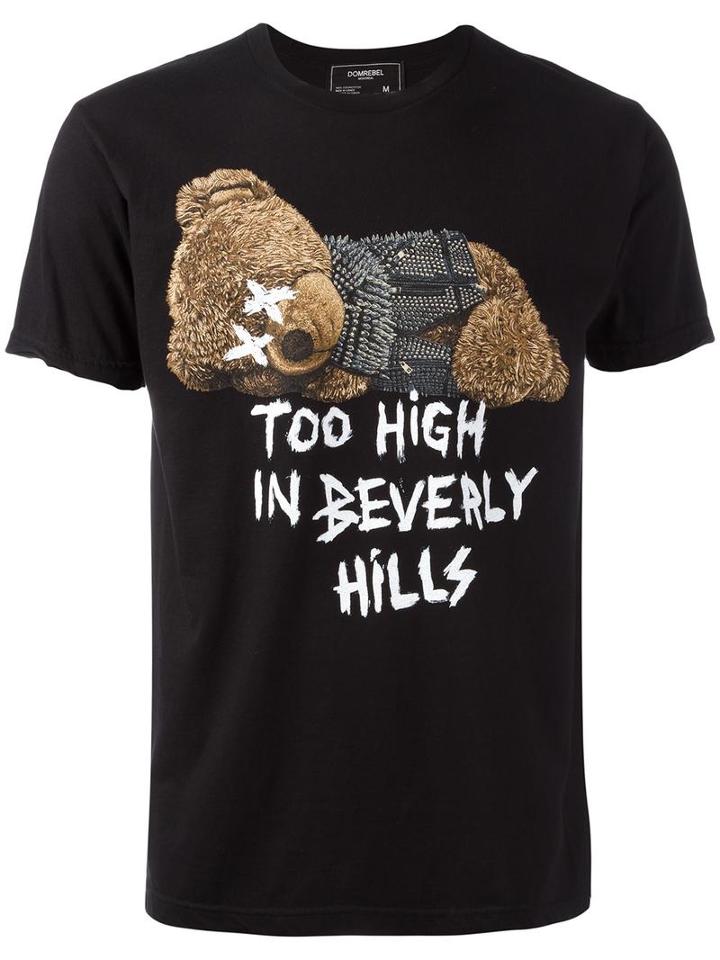 Dom Rebel 'stoner' T-shirt, Men's, Size: Medium, Black, Cotton