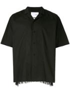 Yoshiokubo Camp Collar Fringed Shirt - Black