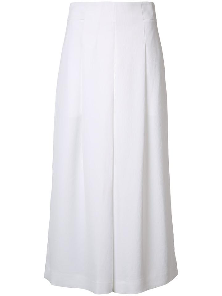 Tibi Flared Cropped Trousers, Women's, Size: 6, White, Polyester