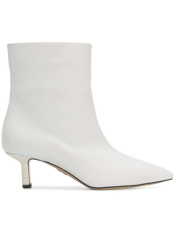 Paul Andrew Pointed Low-heel Boots - White