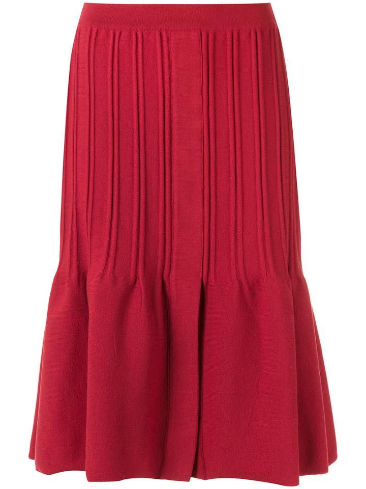 Egrey Draped A Line Skirt, Women's, Size: P, Red, Viscose/acrylic/polyamide/spandex/elastane