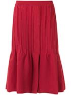 Egrey Draped A Line Skirt, Women's, Size: P, Red, Viscose/acrylic/polyamide/spandex/elastane